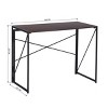 Homy Casa Harper Folding Desk with Wood Top and Metal Frame for Home Office & Small Spaces - 3 of 4