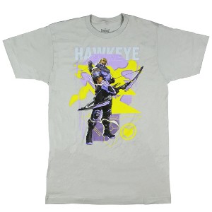 Seven Times Six Marvel Rivals Shirt Mens Hawkeye Adult Short Sleeve Graphic Tee Grey - 1 of 3