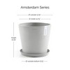 Ecopots Amsterdam Durable Modern Round Indoor/Outdoor Recycled-Based Composite Flower Pot Planter - 3 of 4