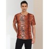 Lars Amadeus Men's Round Neck Animal Pattern Short Sleeves T Shirt - 2 of 4