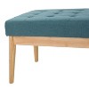 PAGED 47 Inch Ottoman Bench Modern Fabric Bench with Button Tufted Cushion and Irregular Legs for Living Room, Bedroom, Entryway - 3 of 4