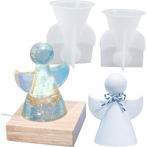 JDICTION 2-Pack Angel Silicone Resin Molds for Epoxy Casting, DIY Wing Ornaments & Candle Wax Molds, Christmas Craft Gift & Home Decor - 1 of 4