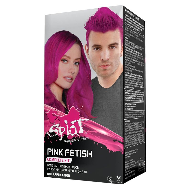 Splat Complete Kit Semi Permanent Hair Color - Pink Fetish - 7.15 oz, 1 of 8