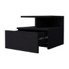 GlasFlength Nightstands Modern Nightstand Bedroom Nightstand Elegant Bedside Table with Drawer for Living Room, Black, 14"*13.2"*11.6" - 4 of 4