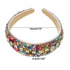Unique Bargains Women's Bling Assorted Color Crushed Turquoise Rhinestone Headband Wide Edge 4.72"x1.65" 1Pc - 4 of 4