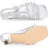 BLISSFUL STEP Women's Square Toe Strappy Kitten Heel Slide Sandals - 4 of 4