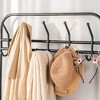 Nordlys Industrial Hall Tree with Black Wood Shelves Industrial Style Entry - 3 of 4