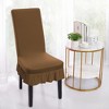 PiccoCasa Ruffled Skirt Spandex Stretch Washable Dining Chair Cover Set 1 Pc - 3 of 4