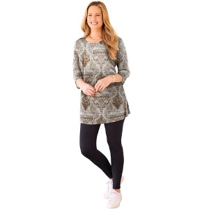 Catherines Easy Fit 3/4-Sleeve Scoopneck Tunic - 1 of 4