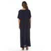 Riviera Sun Mexican Embroidered Maxi Dress with Double Side Slits - 3 of 3