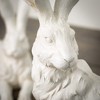 12.5" & 21" Sullivans Large Whitewashed Rabbits Set of 2  Gray - 2 of 3