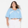 Women's Game Day Cropped Elbow Sleeve V-Neck Athletic Jersey - Wild Fable™ - 2 of 3