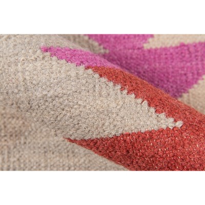 Handwoven Multicolor Wool Geometric 5' x 7' Area Rug