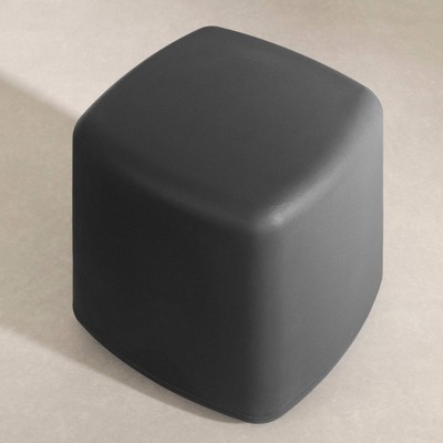 Sweedi Dark Gray Polyethylene Resin Cubic Nightstand