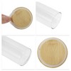 Unique Bargains with Bamboo Lid Decorative Jars Wood Color Clear 1 Pcs - 4 of 4