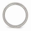 Black Bow Jewelry Stainless Steel Beaded Edge 8mm Polished Comfort Fit Band - 2 of 4