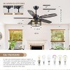 48 Inches Rustic Ceiling Fans 5 Dual Finish Blades Carnegie Industrial Fandelier for Living room Bedroom Patio - 2 of 4