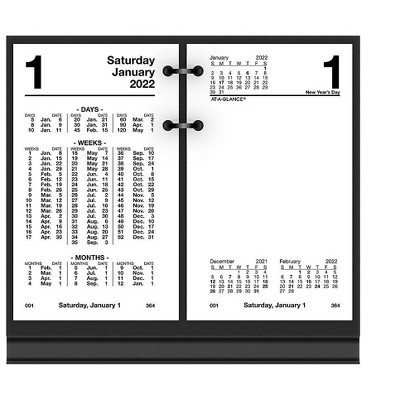 AT-A-GLANCE 2022 6" x 3.5" Daily Calendar Refill White S170-50-22