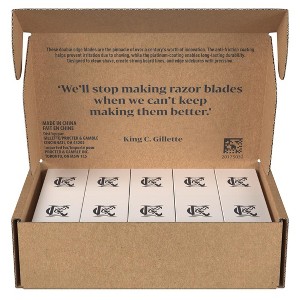King C. Gillette Double-Edge Safety Razor blades for better control, 100 count, with anti-friction coating - 1 of 1