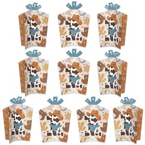 Big Dot of Happiness My First Rodeo - Table Decorations - Little Cowboy 1st Birthday Party Fold and Flare Centerpieces - 10 Count - 1 of 4