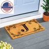 28" x 16" Monogram Coir Mat, Letter  "J" - 4 of 4