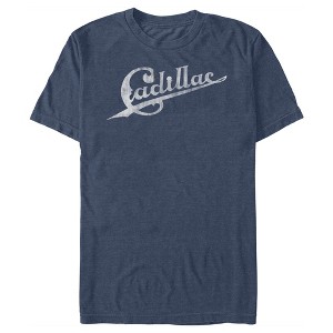 Men's General Motors Cadillac White Text Distressed T-Shirt - 1 of 4