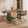 Okak Mid Century Breuer Designed Rattan Back Dining Chairs for Kitchen Dining Room,Faux Leather Upholstered Seating Dining Chair Set - 3 of 4