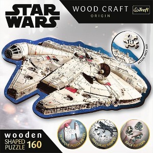 Trefl Star Wars Millennium Falcon Wooden Shaped 160pc Puzzle - 1 of 4