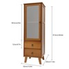 YIYIBYUS Freestanding Bamboo Floor Cabinet with Door for Storage Solutions in Bathrooms, Kitchens, Brown - 4 of 4