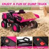 Ride on Dump Truck, 12 Volt Ride on Toys with Electric Dump Bed, Electric Car for Kids with Remote Control, Shoel, LED Lights, Musci Player - 3 of 4