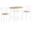 NicBex 3-Piece Storage Oval Dining Table Set & Backrest Chairs for Kitchen,Dining Room,Restaurant,Modern Dinette Set with Metal Frame - 3 of 4