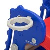 3-In-1 Freestanding Toddler Slide, Indoor And Outdoor Playground With Basketball Hoop And Ball, For Children Under 3 Years Old - 4 of 4