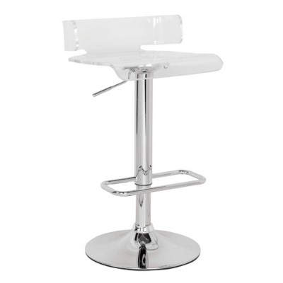 Transparent adjustable swivel stool