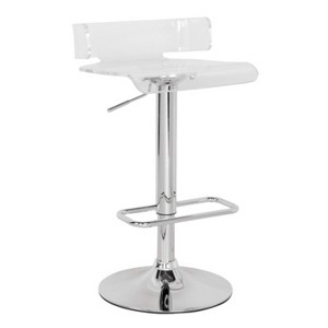 Transparent adjustable swivel stool - 1 of 4
