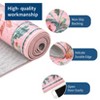 Washable Folding Floral Print Rug, Non-Slip Backing for Living Room Bedroom - 4 of 4
