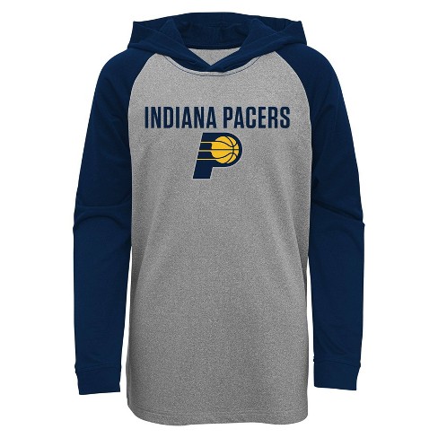 Nba Indiana Pacers Women's Gray Long Sleeve Team Slugger Crew Neck