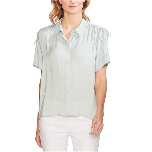 Vince Camuto Womens Drawstring Shoulder Button Down Blouse - 1 of 1