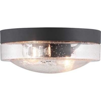 Bronze Glass LED Indoor/Outdoor Bowl Flush Mount Light