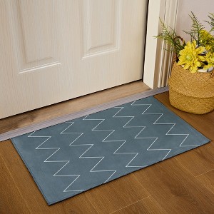 VECELO Front Door Mat Welcome Mat, Absorbent Muddy Kitchen Rugs, Non-Slip Rubber Backing Doormat - 1 of 4