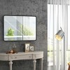 GlasFlength Decorative Wall Mirrors Wall Art Rectangle Mirror Vanity Mirror Accent Mirror Metal Frame Mirror for Living Room, Black, 30"*2"*22" - 4 of 4