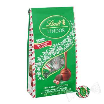 Lindt Lindor Holiday Peppermint Cookie Milk Chocolate Truffles - 6oz