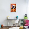 Stupell Industries Cat Peeking from Jack-o-Lantern Framed Giclee Art, Gray, 12" x 18" - 3 of 4