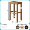 Now Furniture 30" Bar Stool, Wooden Backless Bar Height Kitchen Stool - 2 of 4