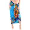 LA LEELA Women's Summer Bikini Wraps Beach Wrap Cover up Swimwear Skirt Bathing suit Swimsuit Sarong Coverups for Women One Size Blue, Leaf - 2 of 4