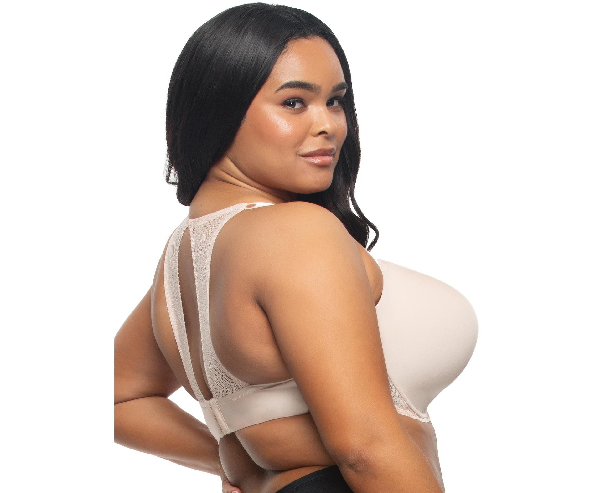 Paramour by Felina | Carolina Seamless Plunge Contour Bra | Lace | Racerback