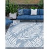 Unique Loom Outdoor Botanical Palm Floral and Botanical Woven Area Rug - 4 of 4