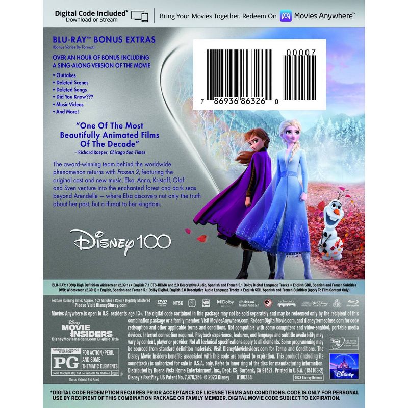 Frozen 2 (Blu-ray + DVD + Digital), 2 of 3