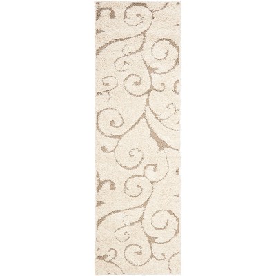 2'3"x21' Runner Swirl Loomed Rug Cream - Safavieh