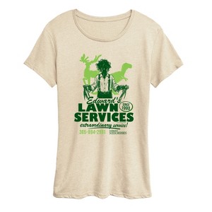 Women's - Edward Scissorhands - Edwards Lawn Services Short Sleeve Graphic T-Shirt - 1 of 4