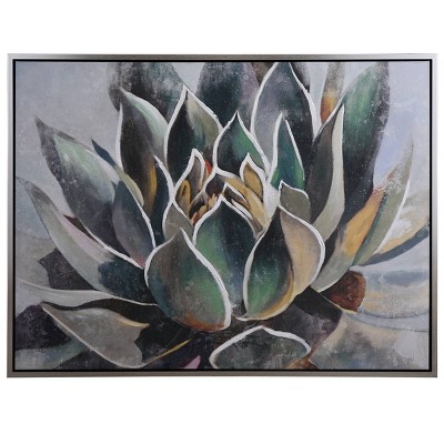 Lemar Succulent Unframed Wall Canvas - StyleCraft